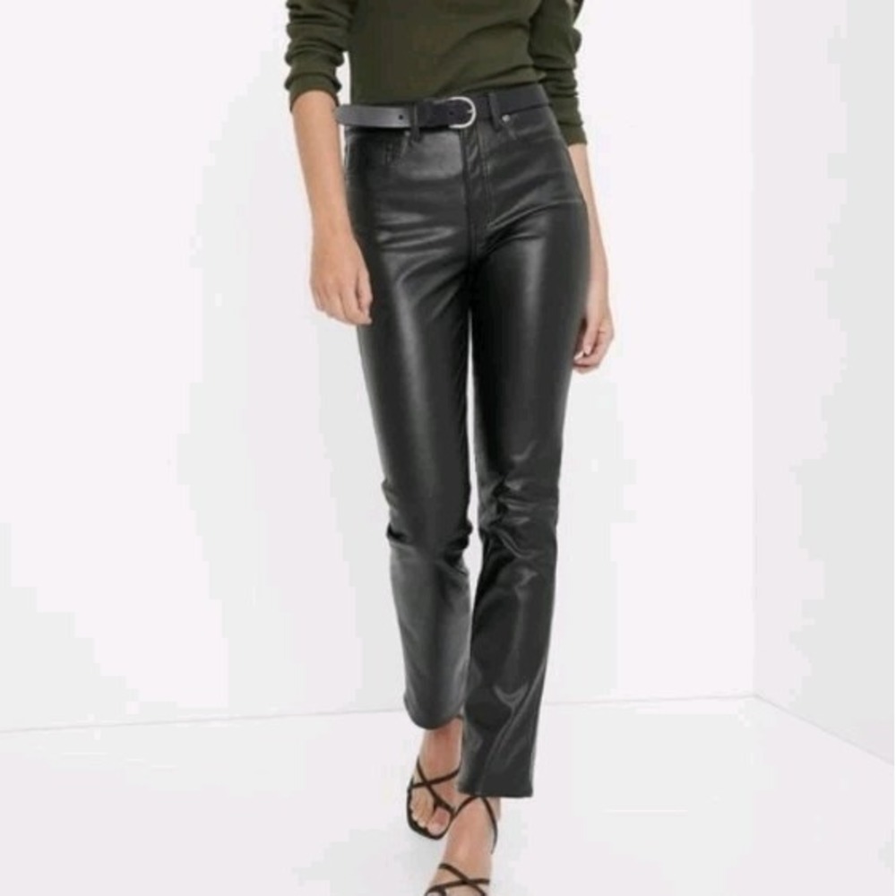 Gap Slim High Rise Vegan Leather Pants Black Size 27/4R NWT